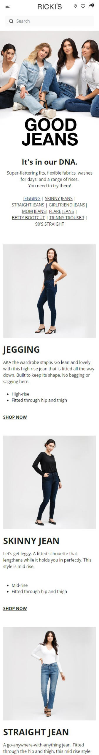 Mobile - Feature Page Design - Good Jean