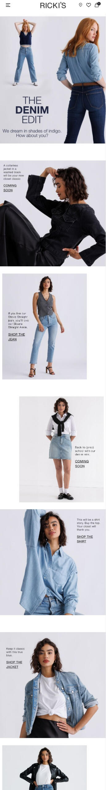 Mobile - Feature Page Design - Denim LookBook