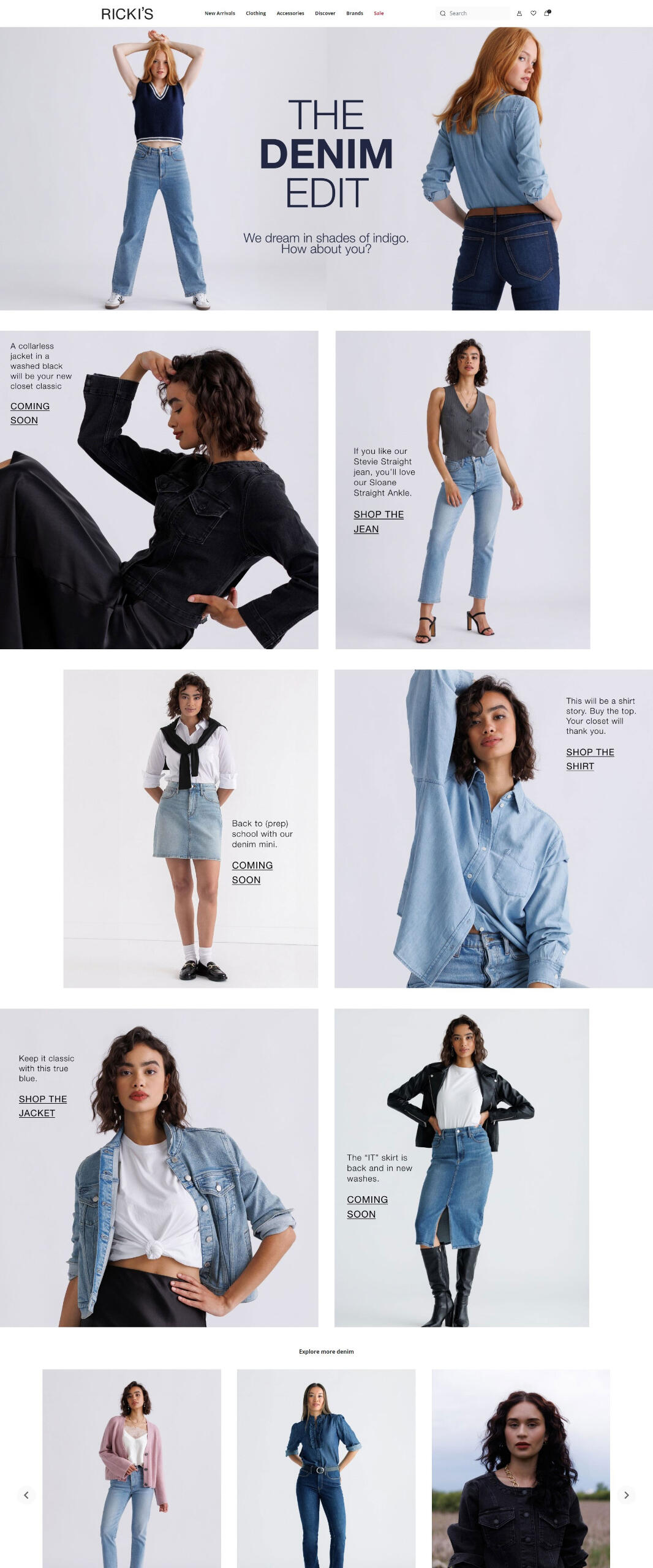 Feature Page Design - Denim LookBook