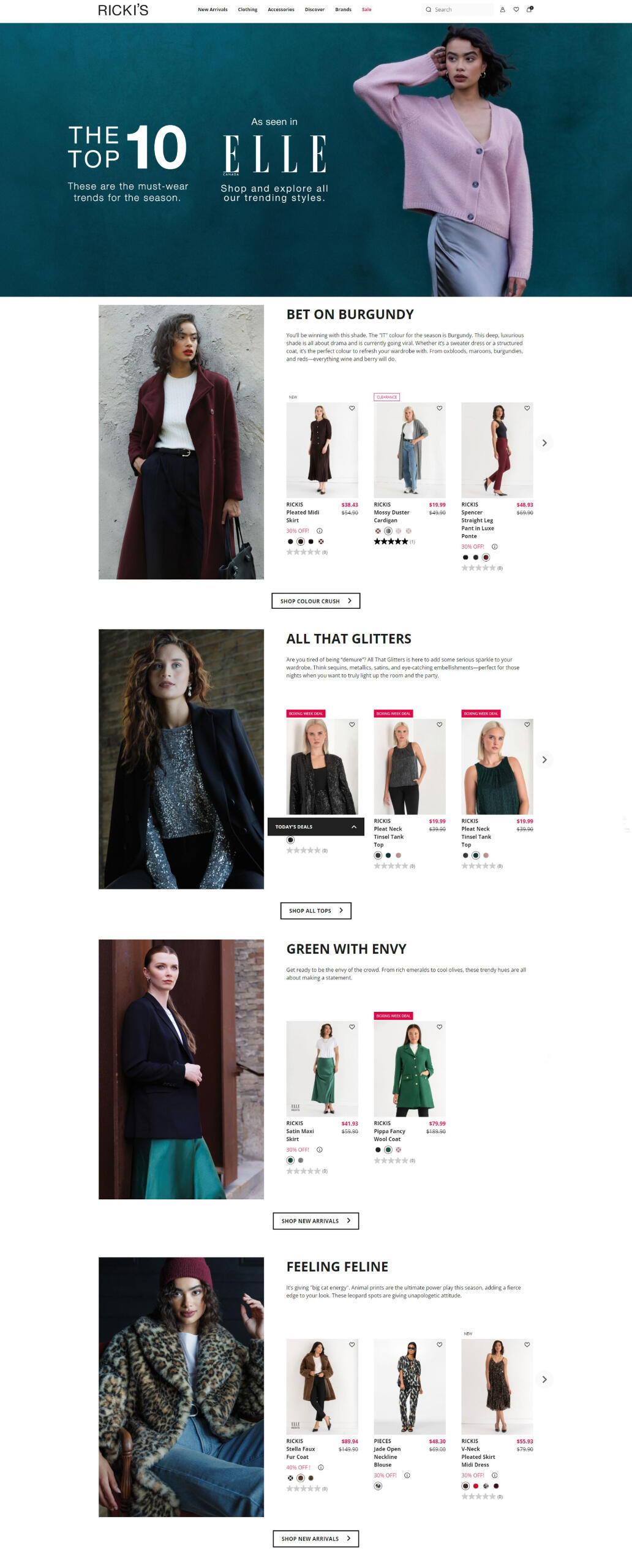 Feature Page Design - Cross Elle Campagne