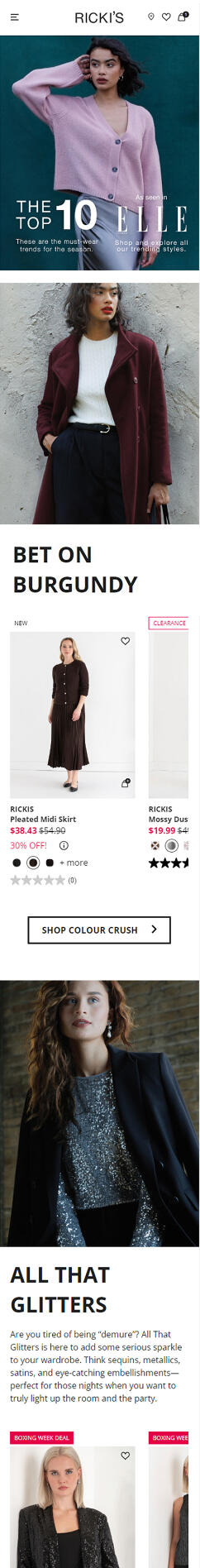 Mobile - Feature Page Design - Cross Elle Campagne