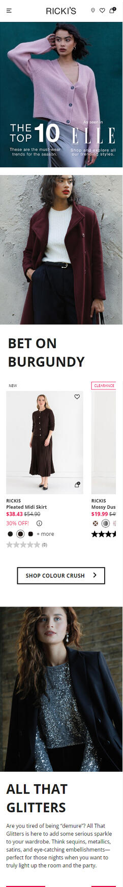 Mobile - Feature Page Design - Cross Elle Campagne